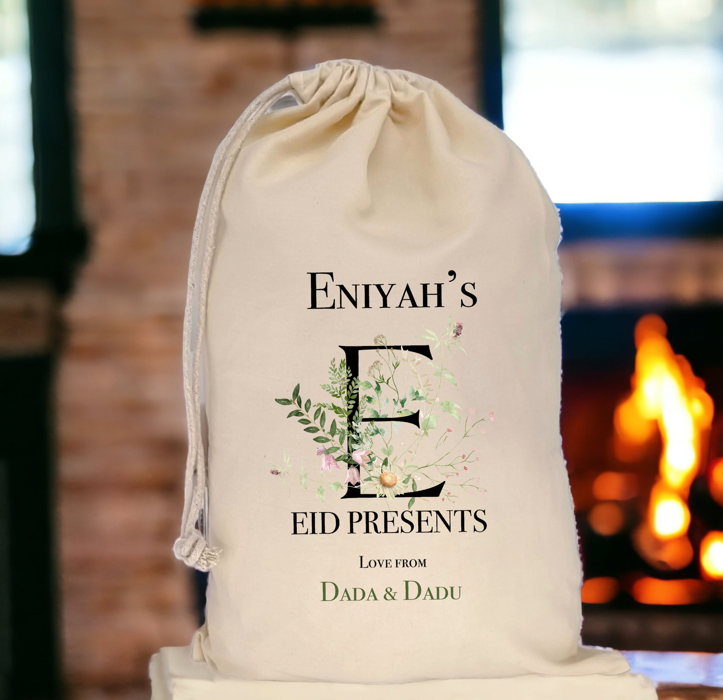 Personalised Eid/Ramadan Mubarak Sack with Name