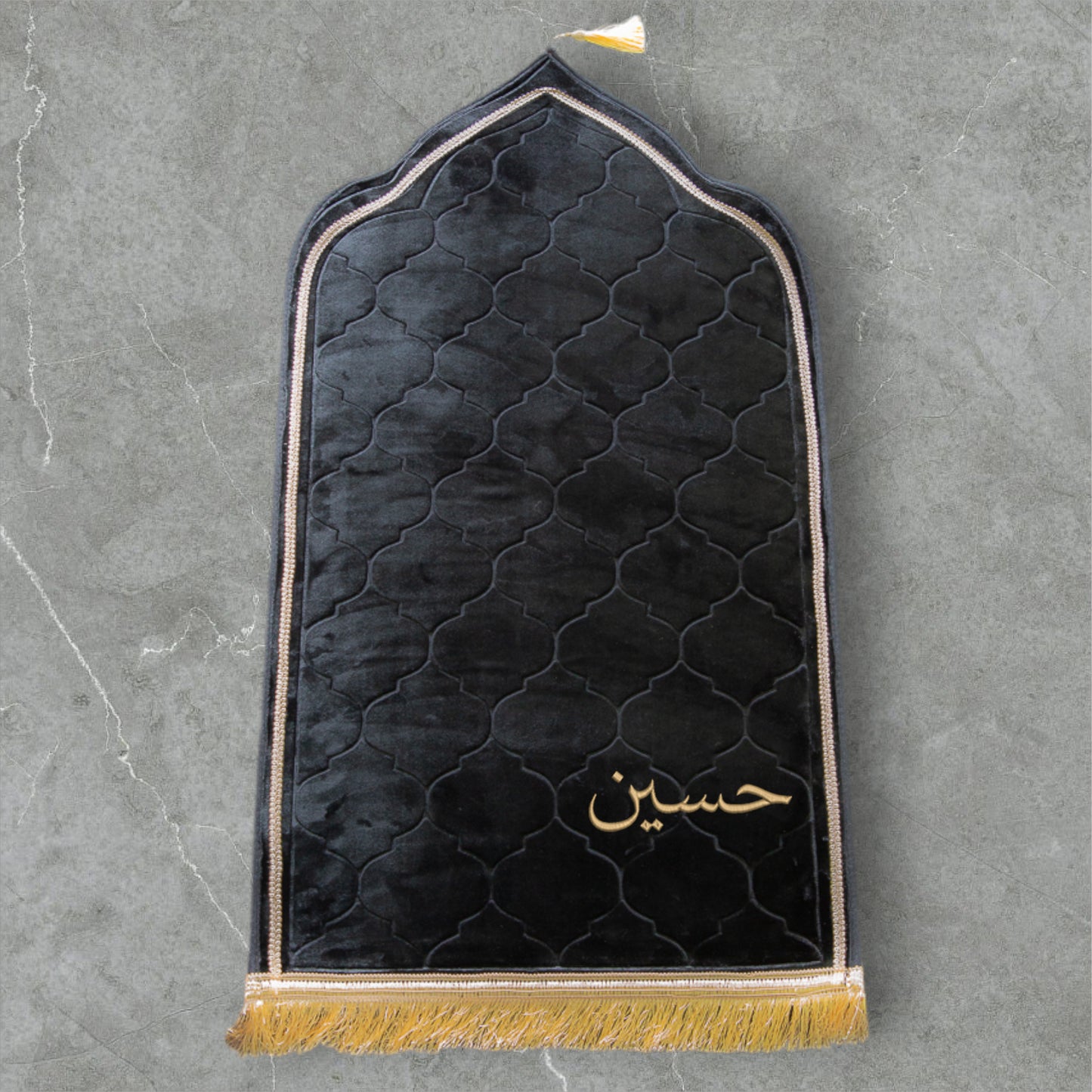 Personalised High Quality Embroidered Padded Velvet Prayer Mat