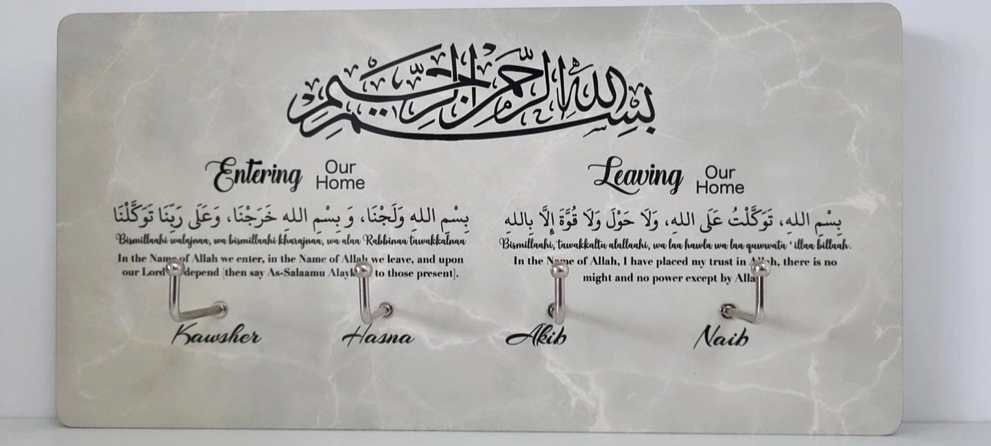 Personalised Family Key Ring Hanger for office or home use
