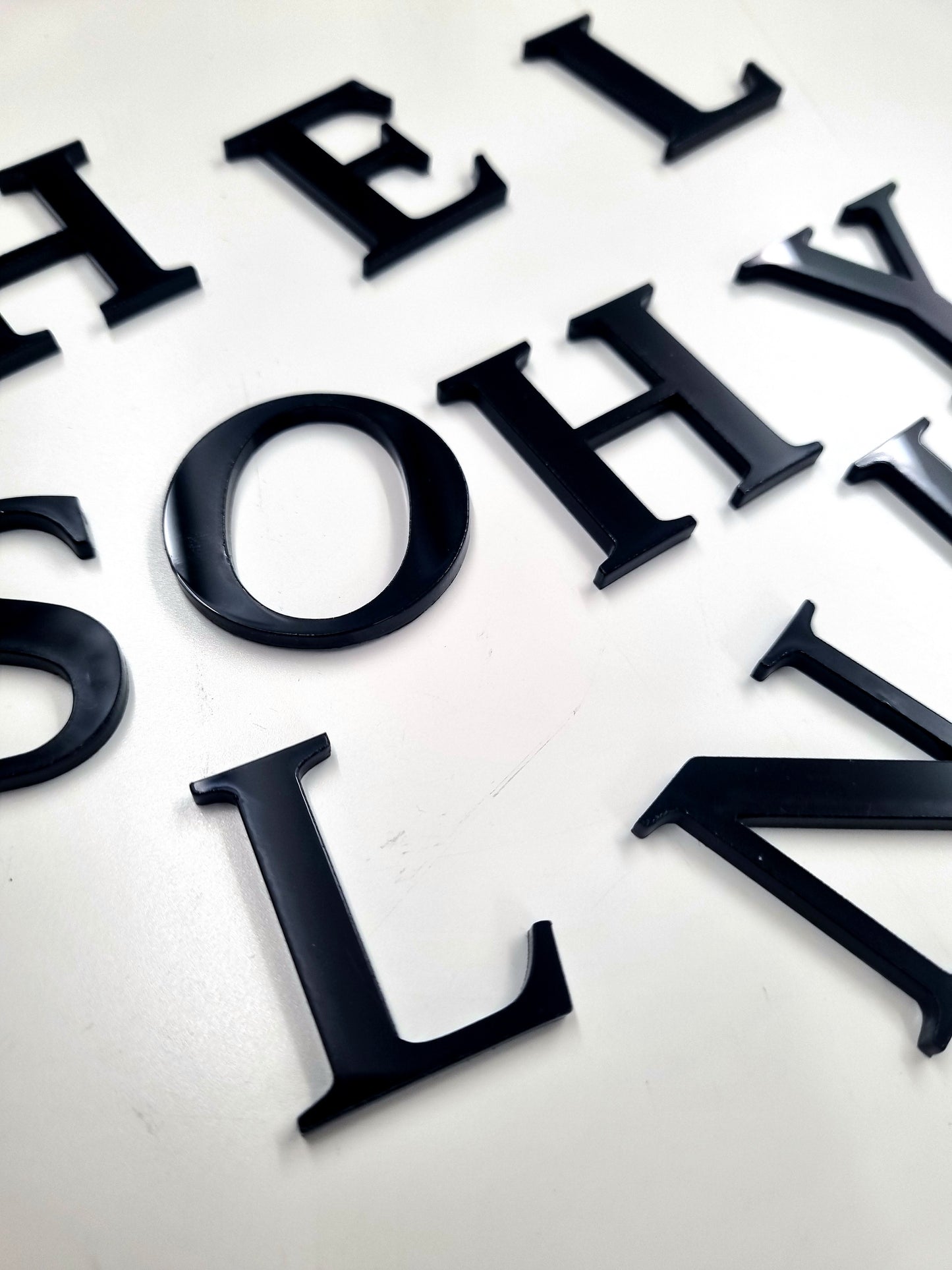 Black Acrylic letters | 3mm Thickness | Alphabhet letters Acrylic Only | Capital Letter Acrylic | 5CM Height Each Letter