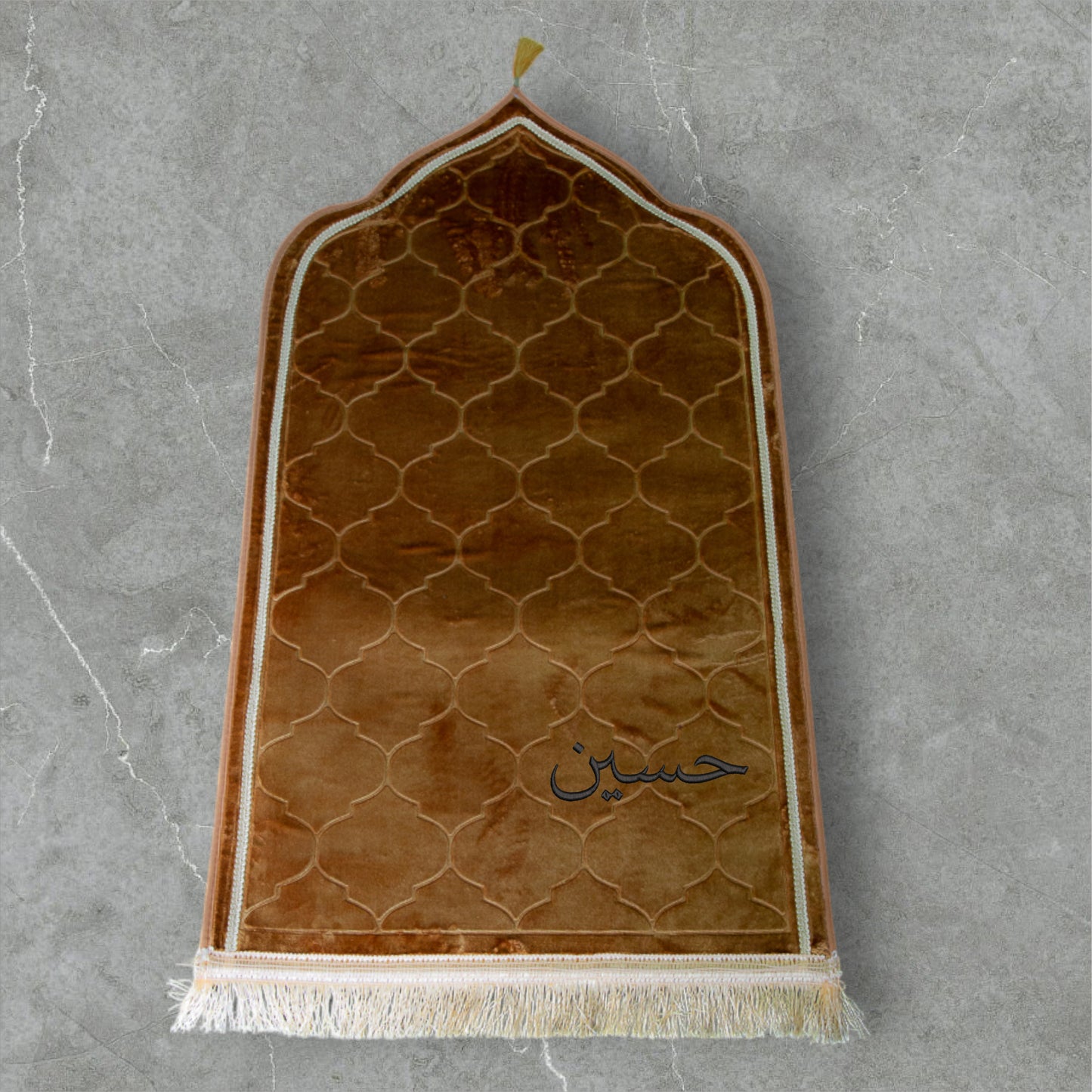 Personalised High Quality Embroidered Padded Velvet Prayer Mat