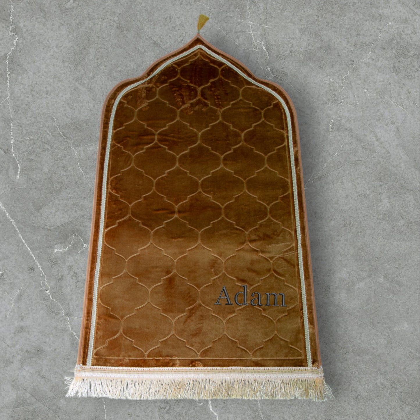 Personalised High Quality Embroidered Padded Velvet Prayer Mat
