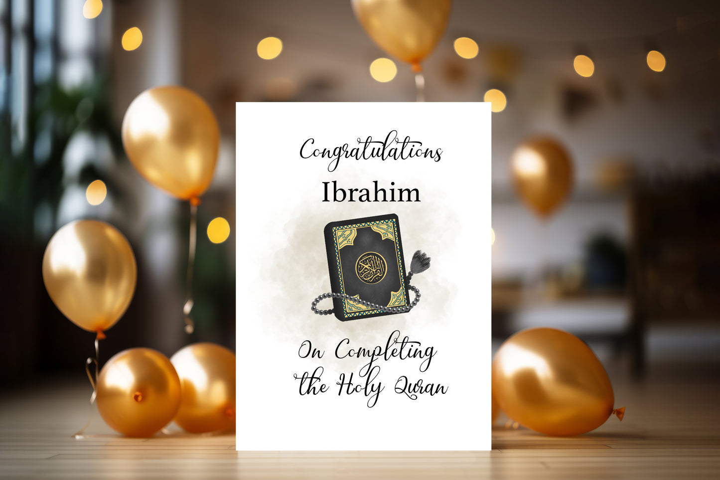 Personalised Completing The Quran Card | Quran Completion