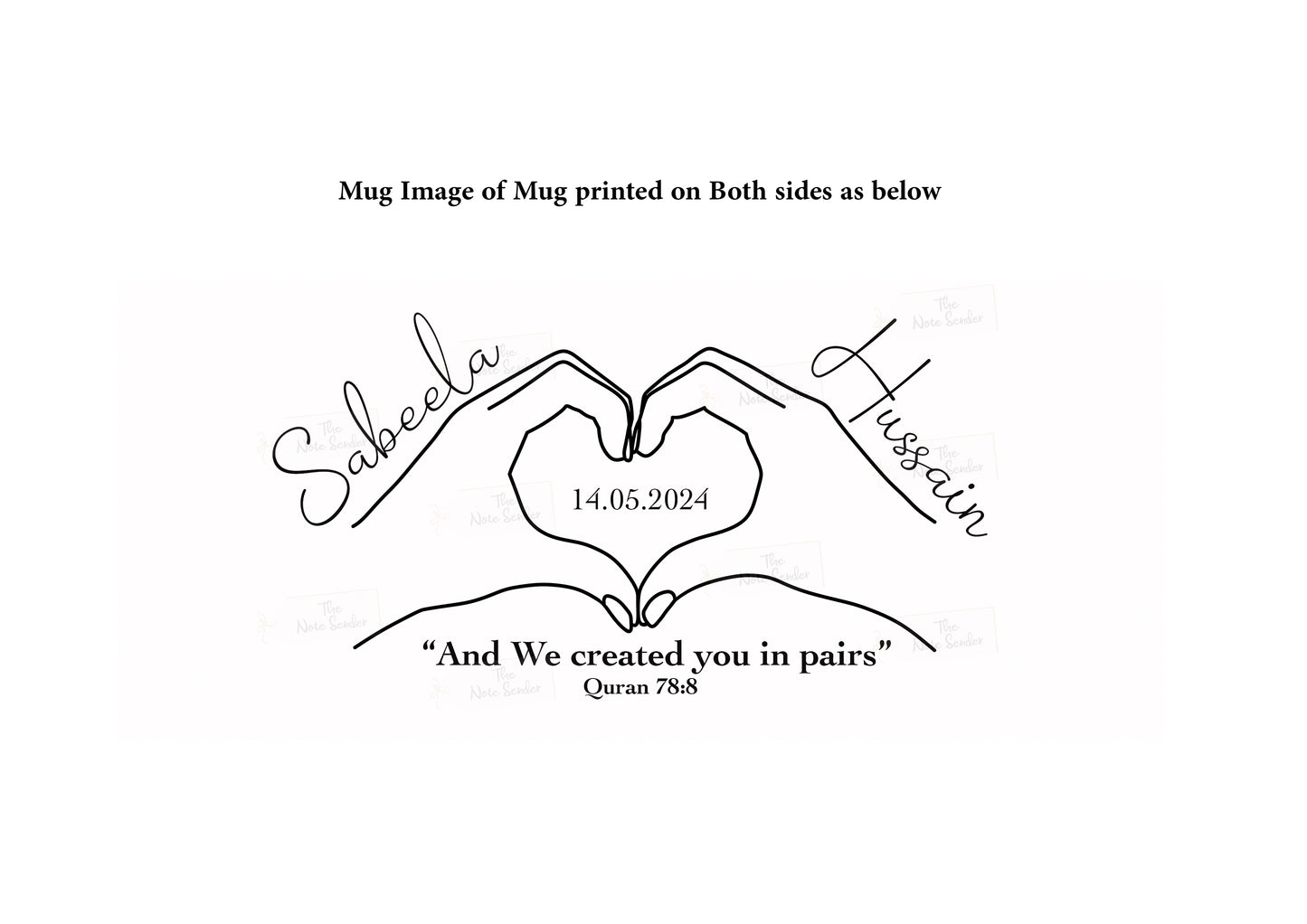 NEW Personalised Handline we created you in pairs Mug - Set of 2 Mugs
