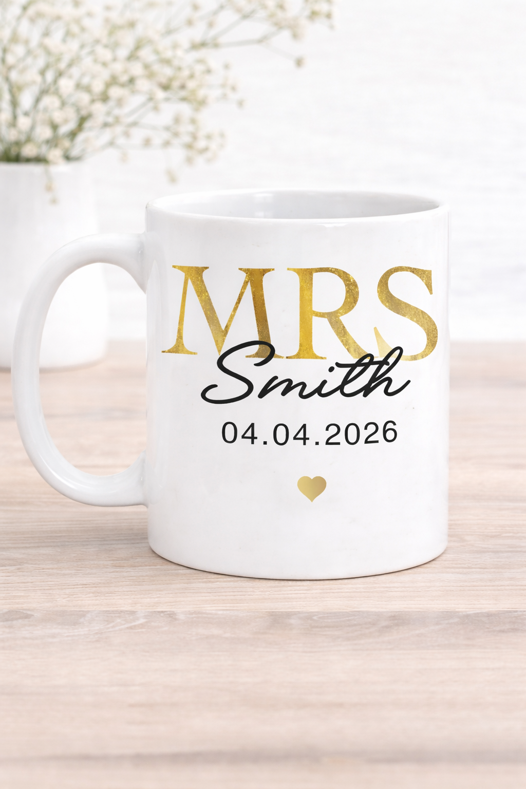 Personalised Mr & Mrs Mug Set | Wedding Gift Mug | Custom Name Date Mug | Bride Groom Gift | Anniversary Gift | Couples Coffee Mug | Couples Gift set