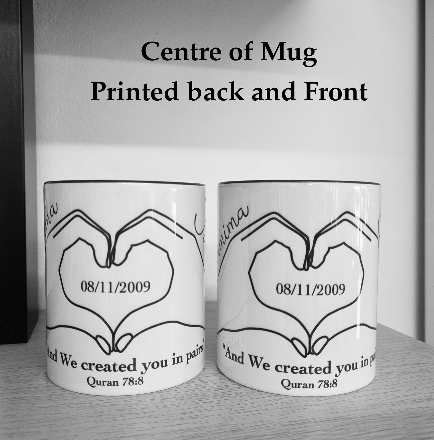 NEW Personalised Handline we created you in pairs Mug - Set of 2 Mugs