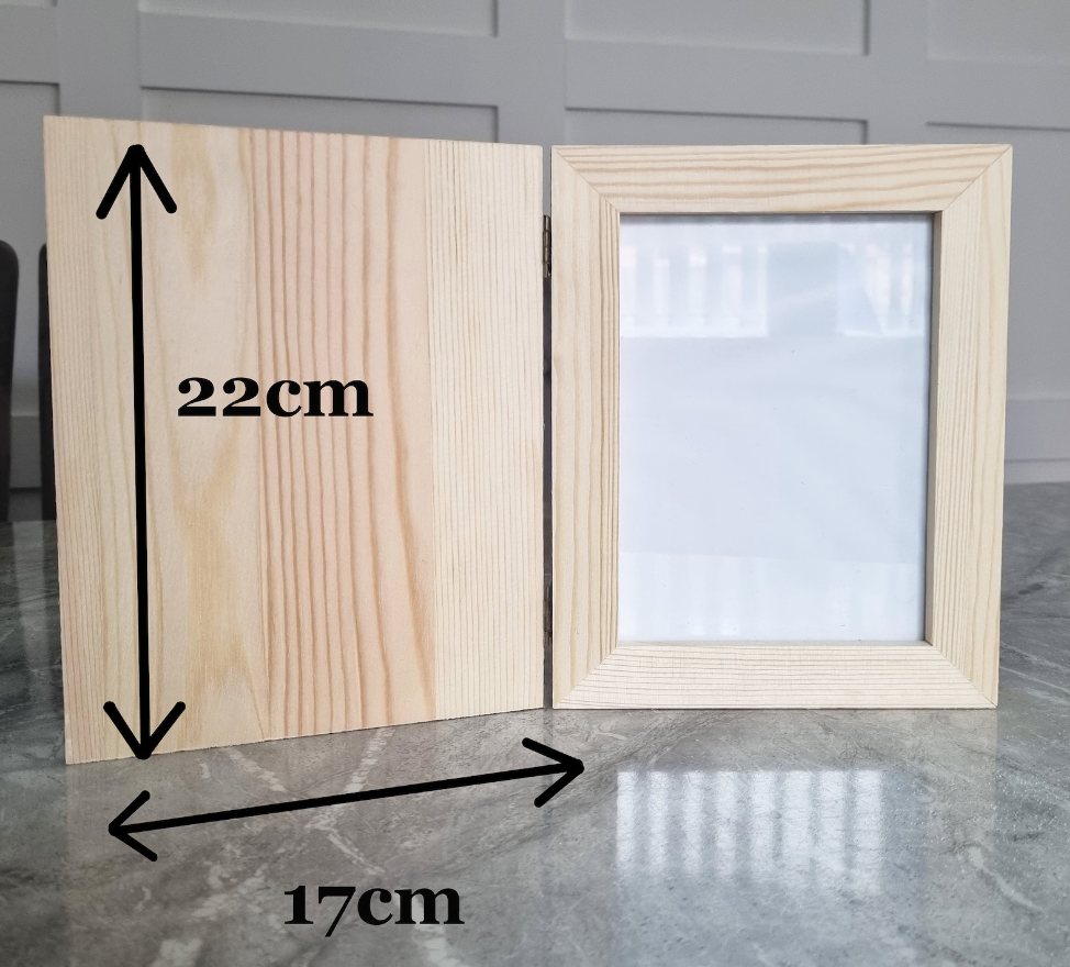 Personalised Engraved Wooden Book Photo Frame