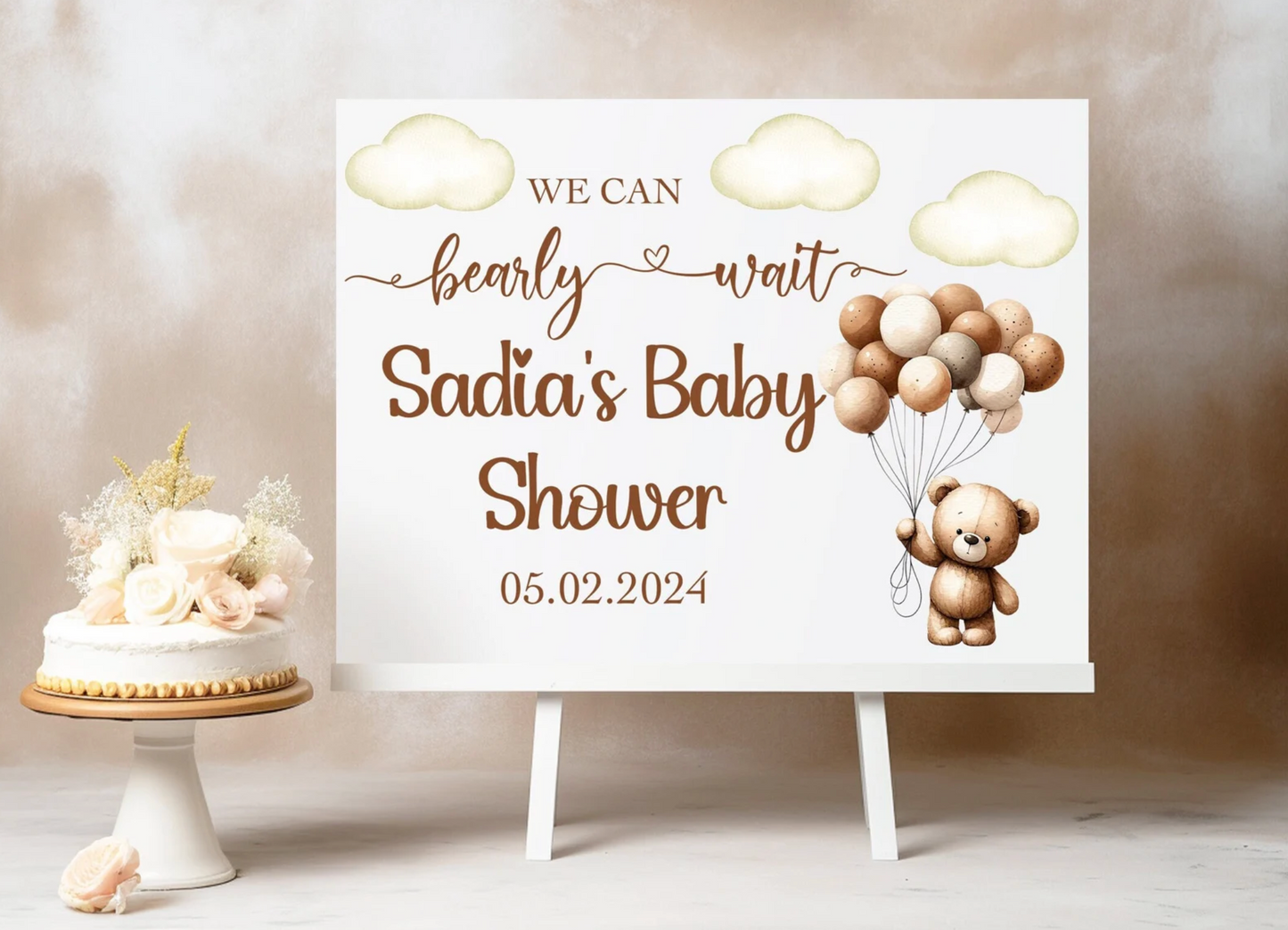 Personalised Welcome Baby Sign in A1 or A2 - 5mm Thickness | Landscape