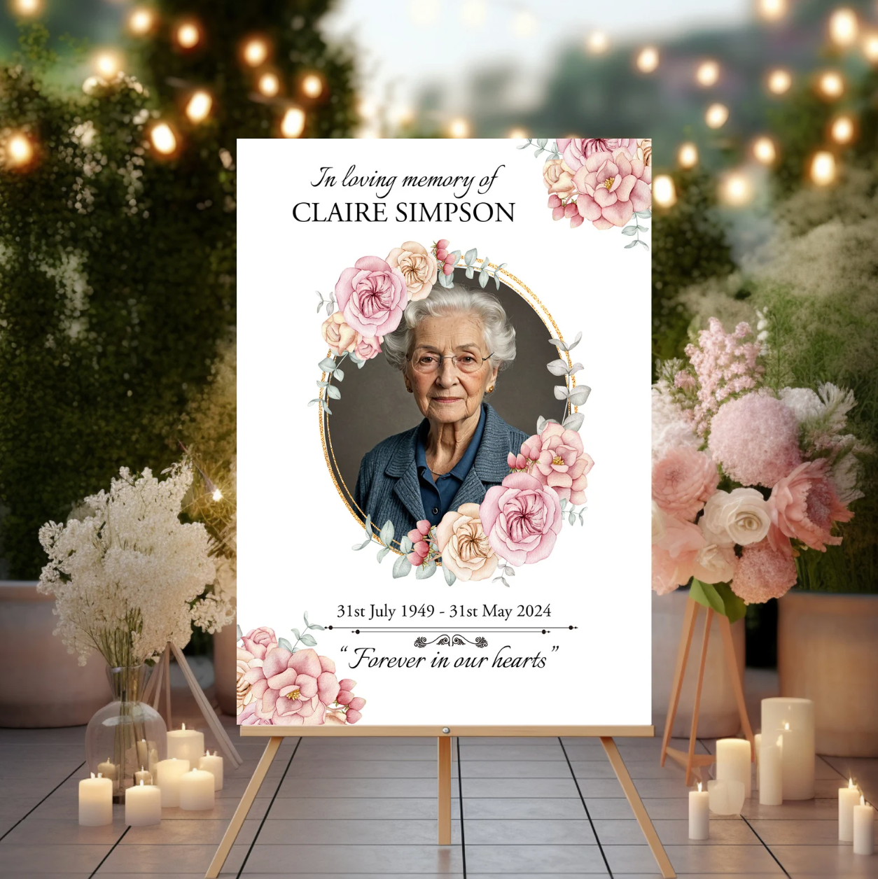 Memorial Signboard - In Loving Memory Signage 5mm Foamboard or Poster available