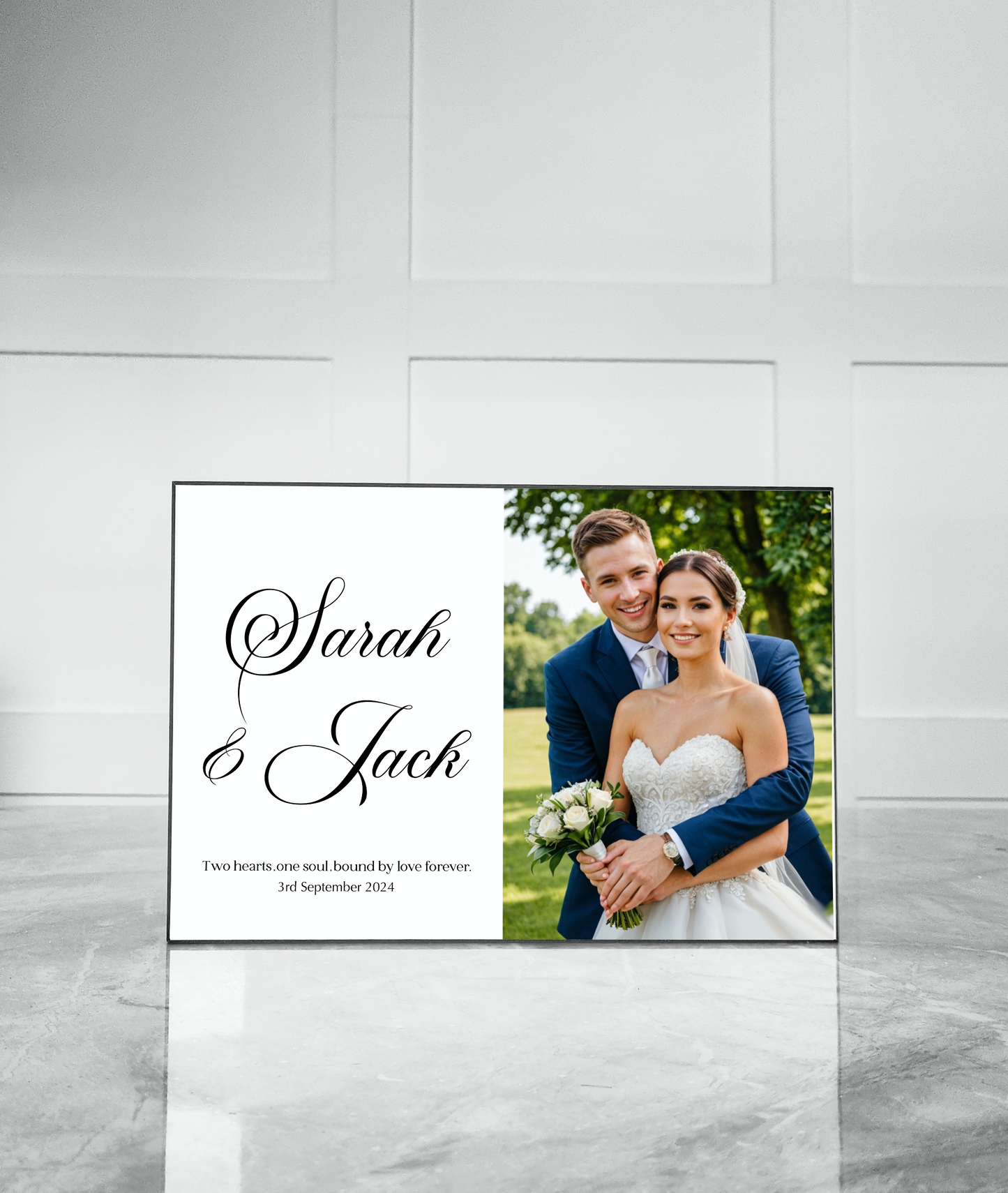 Personalised Wedding Photo MDF Frame
