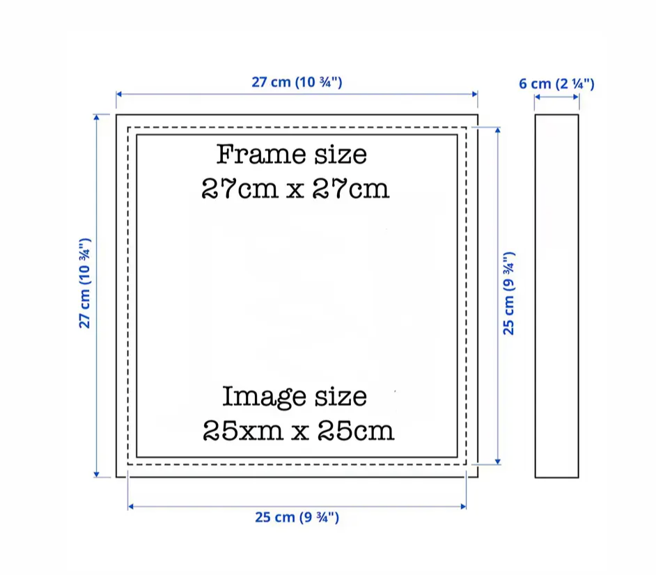 NEW Personalised 3D wooden effect Frame Personalised Shadow Box Frame