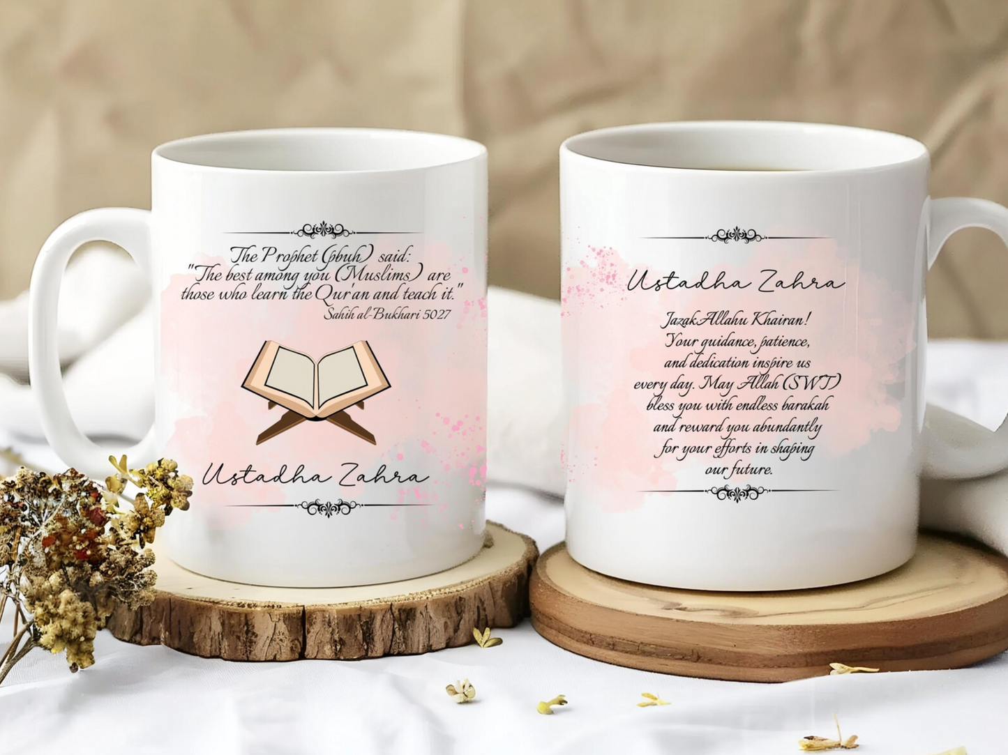 Personalised Islamic Teacher Mug – Ustaadh or Ustadha Appreciation Gift