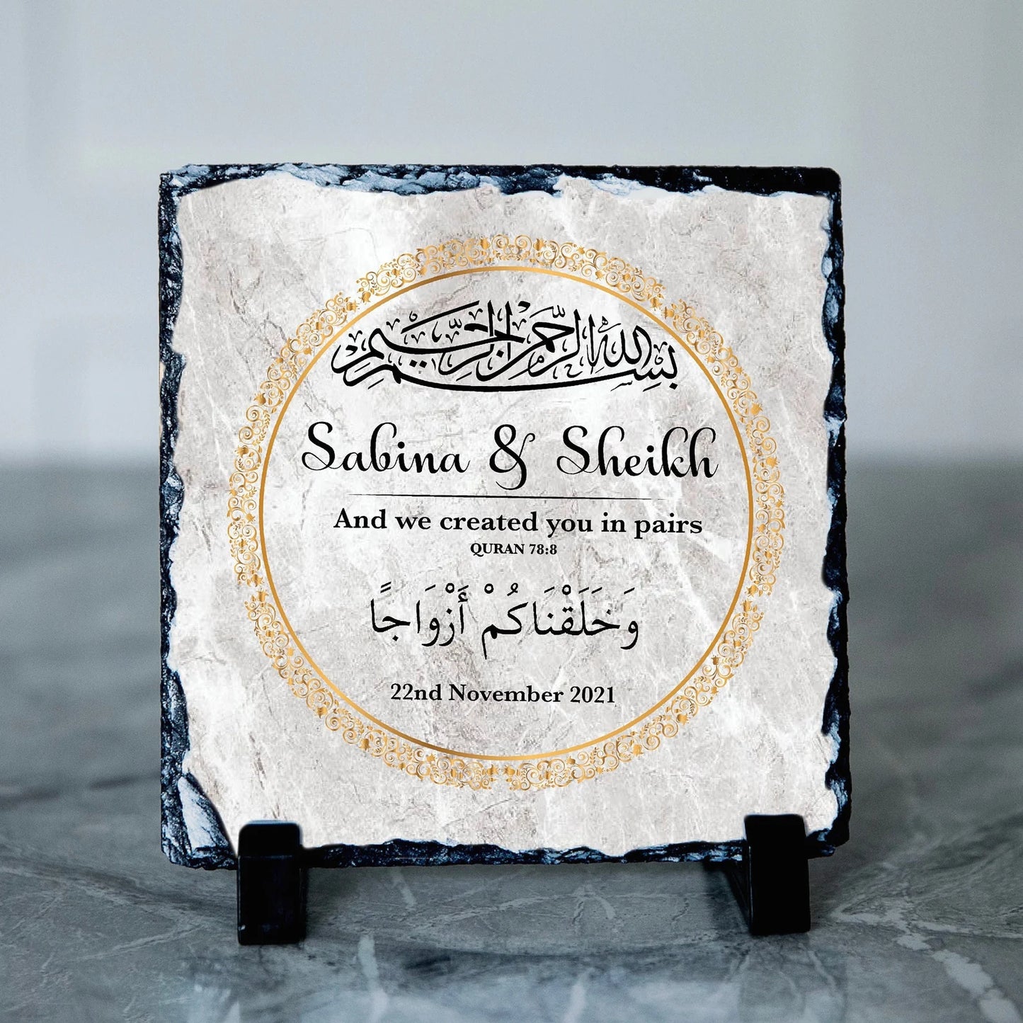 Personalised Small Slate Square 13.5 x 13.5cm