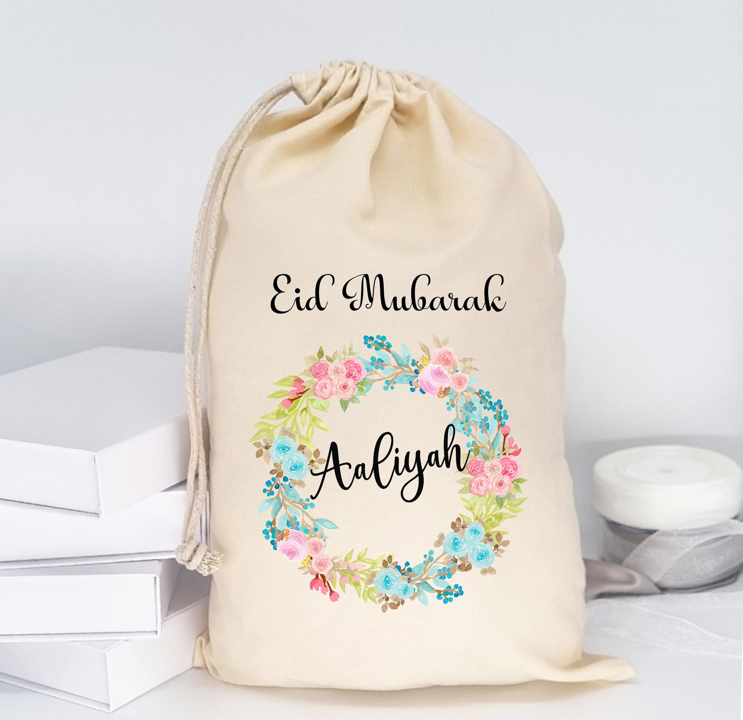 Personalised Floral Ramadan sack