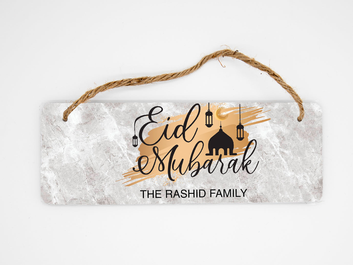 Personalised Eid Mubarak Wall Hanging Sign | Plaque