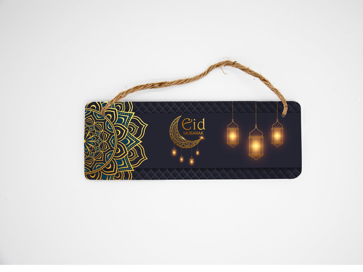 Personalised Eid Mubarak Wall Hanging Sign | Plaque