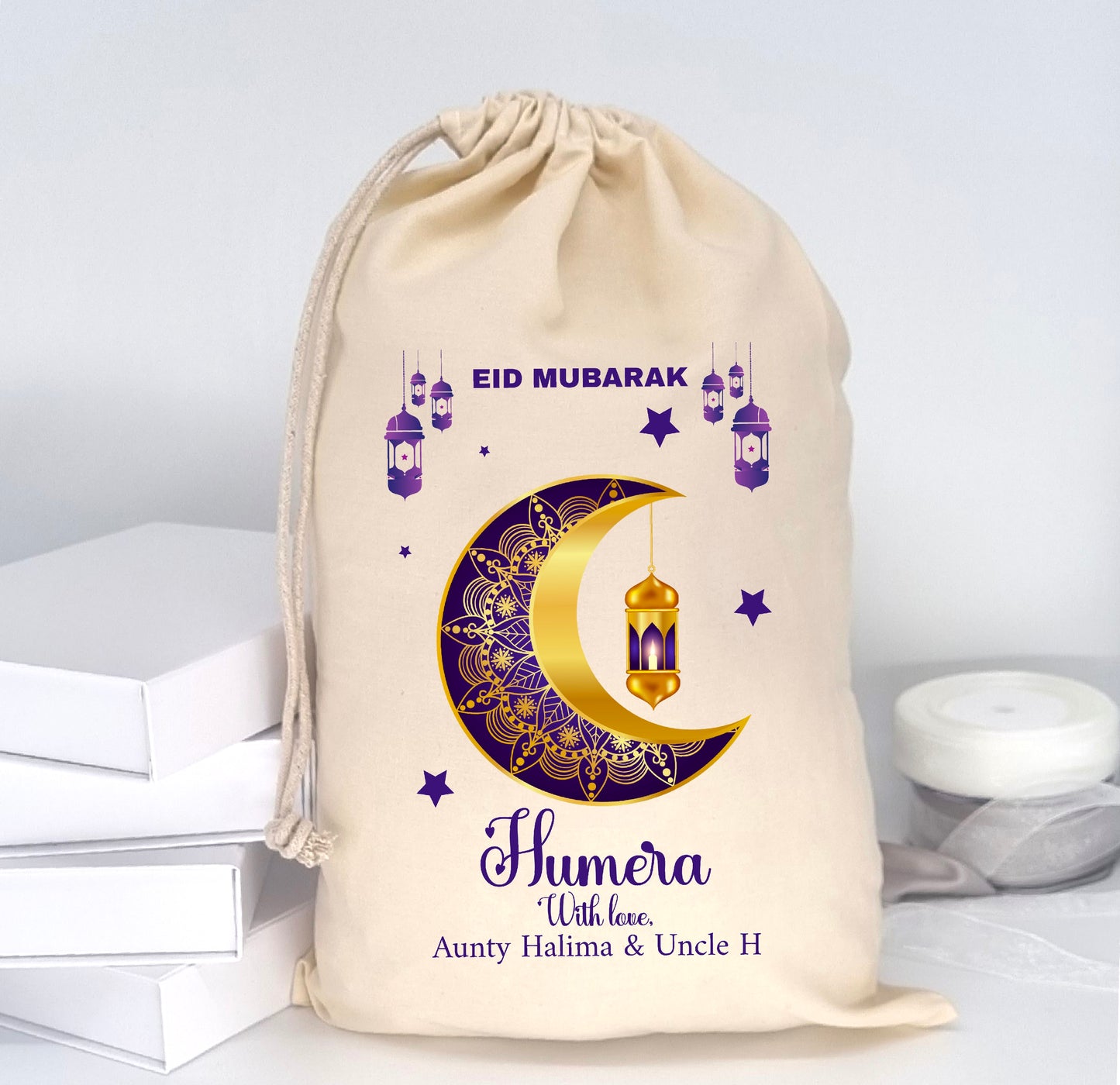 Personalised Eid Mubarak Eid Sack - for Girls & Boys