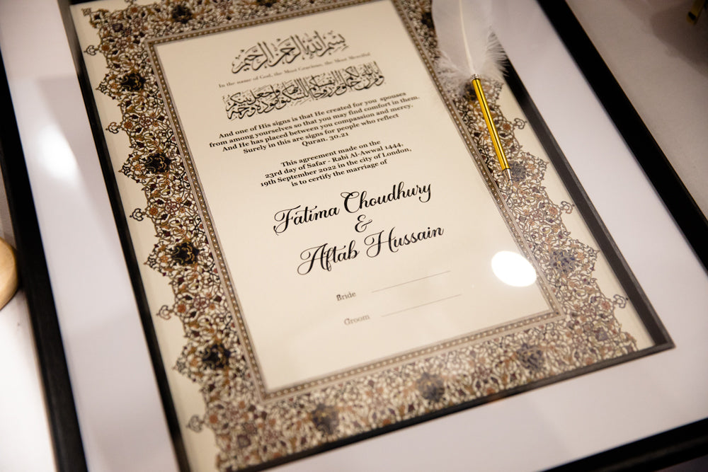 Nikkah Namah Certificate