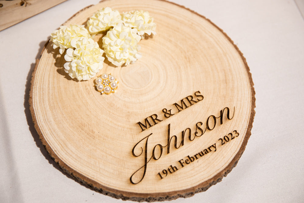 Personalised Engraved Large Wood Slice