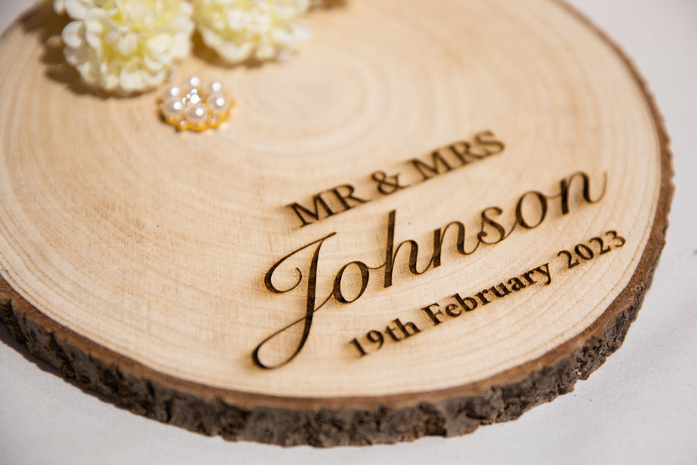 Personalised Engraved Large Wood Slice