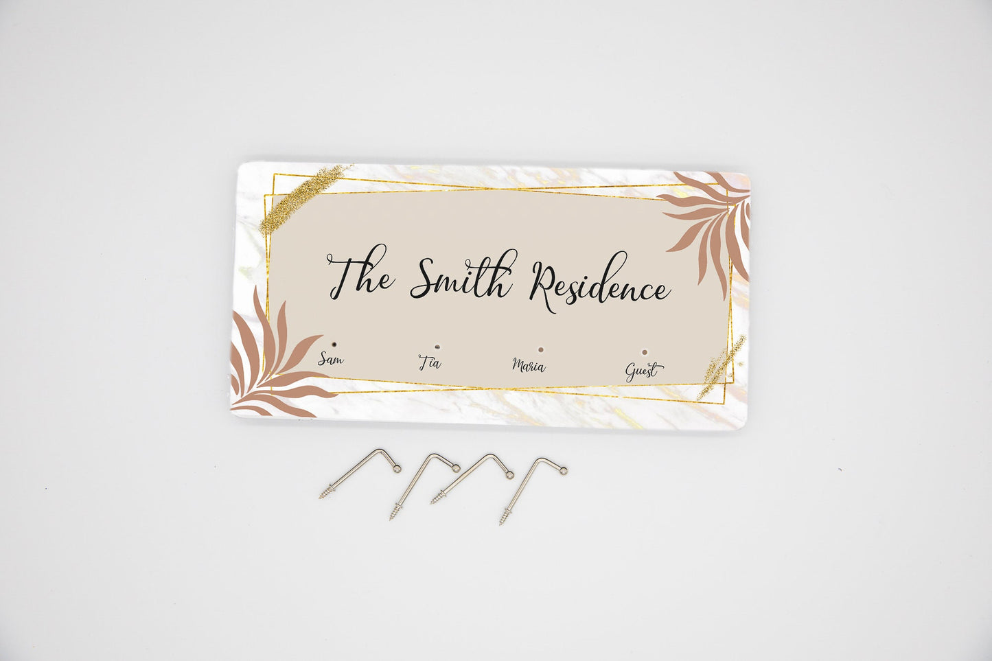Personalised Family Key Ring Hanger for office or home use