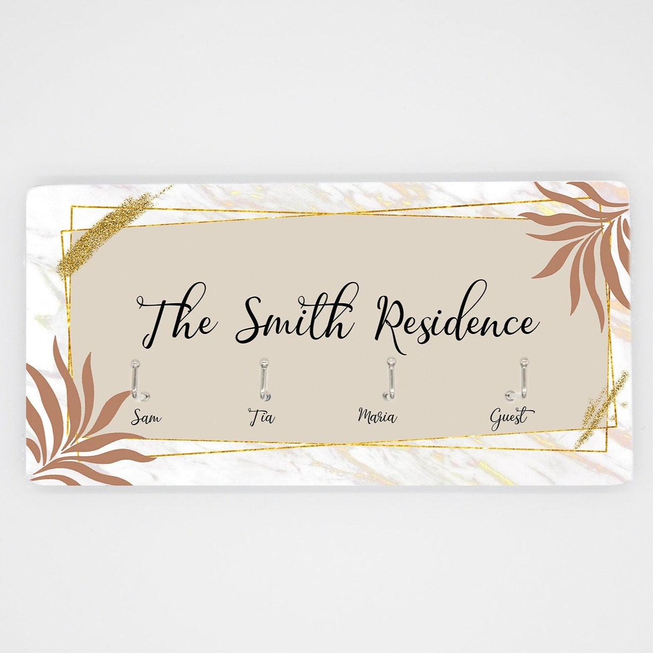 Personalised Family Key Ring Hanger for office or home use