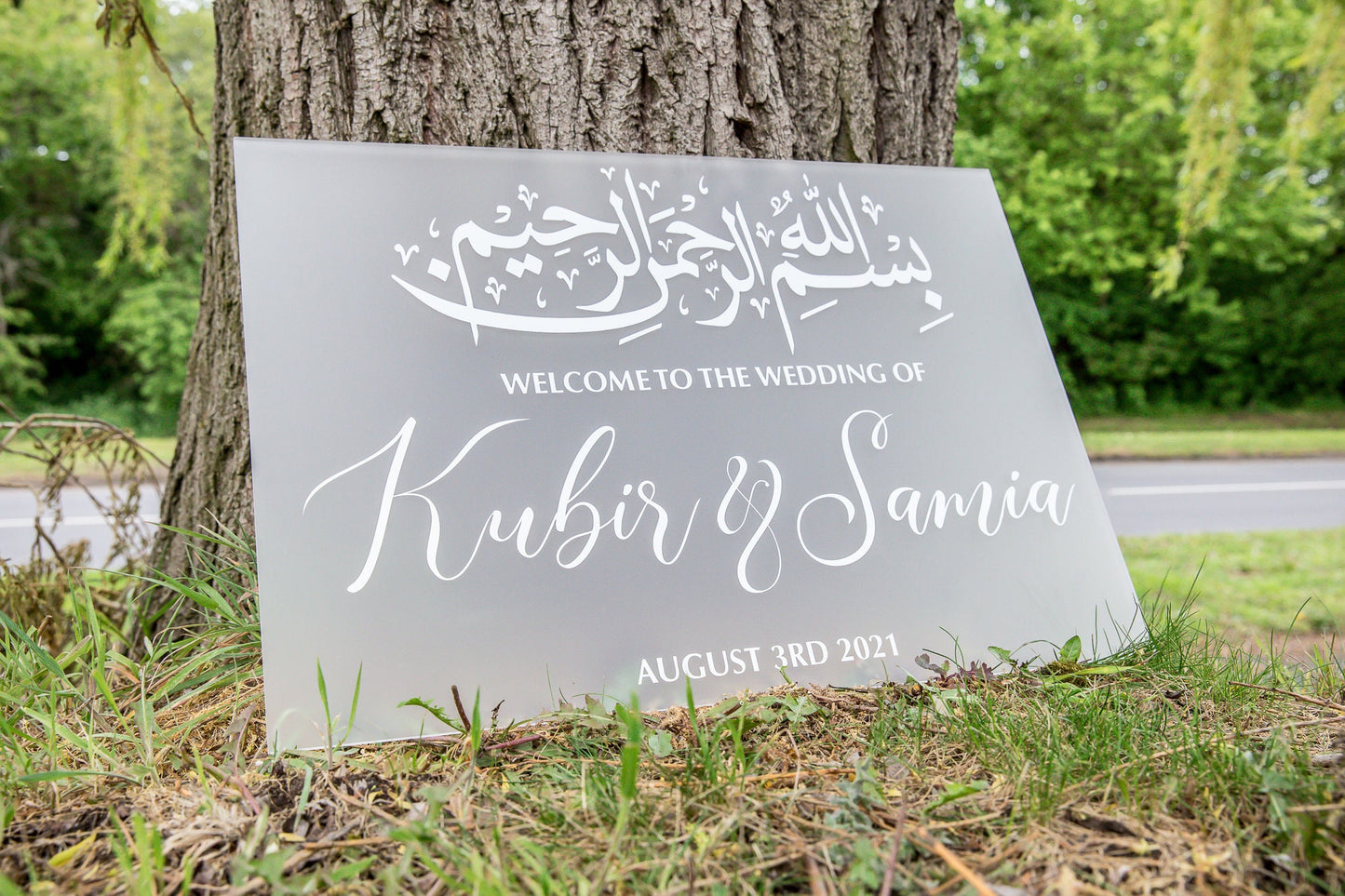 Acrylic Welcome Wedding Sign | Frosted 5mm thickness in A1 or A2