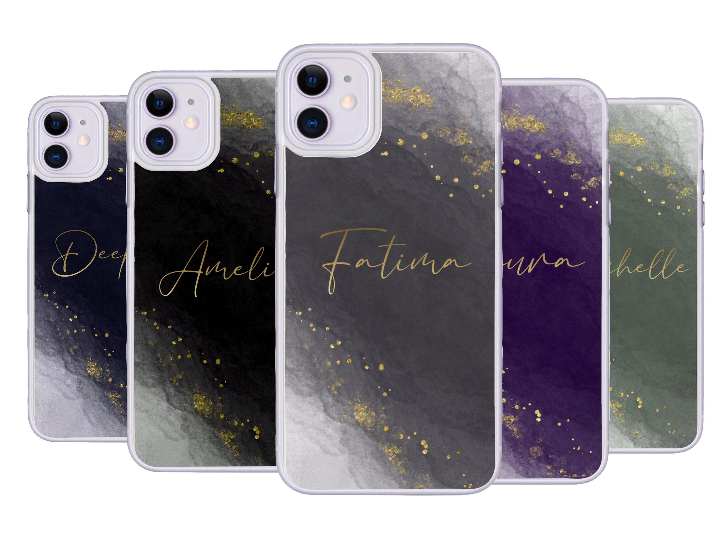 Black & Gold iPhone 12 13 Pro Case Personalised Marble 11 XR -  Israel