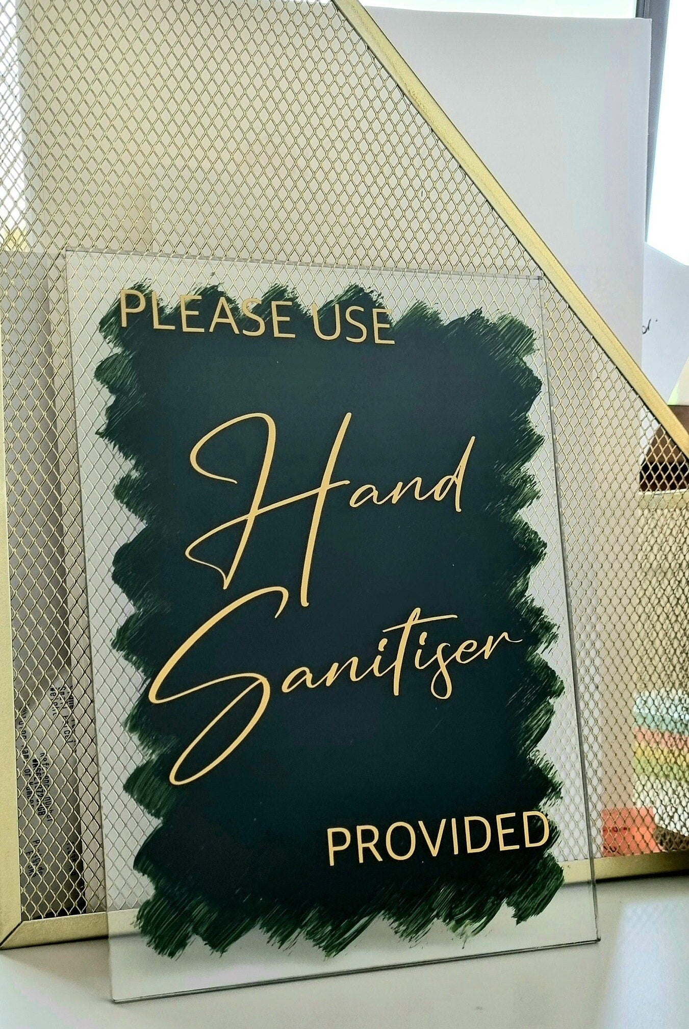 A5 Clear Acrylic 5mm thickness | Hand Sanitiser Sign