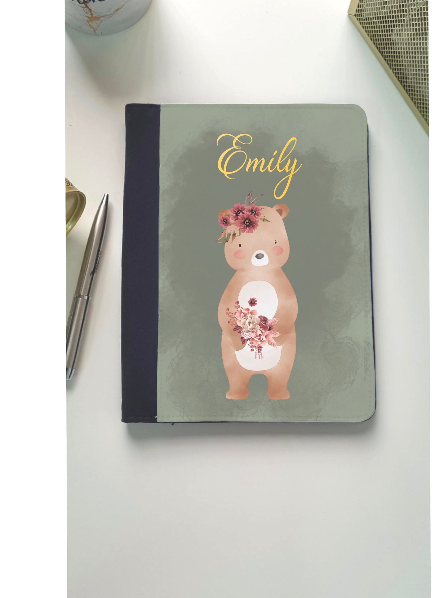 Personalised Notepad Wallet | Sage Green
