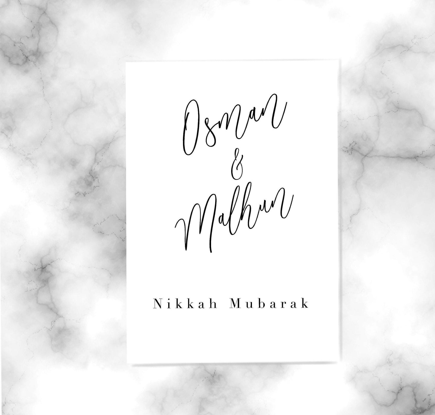Nikkah Mubarak Personalised Gift Card