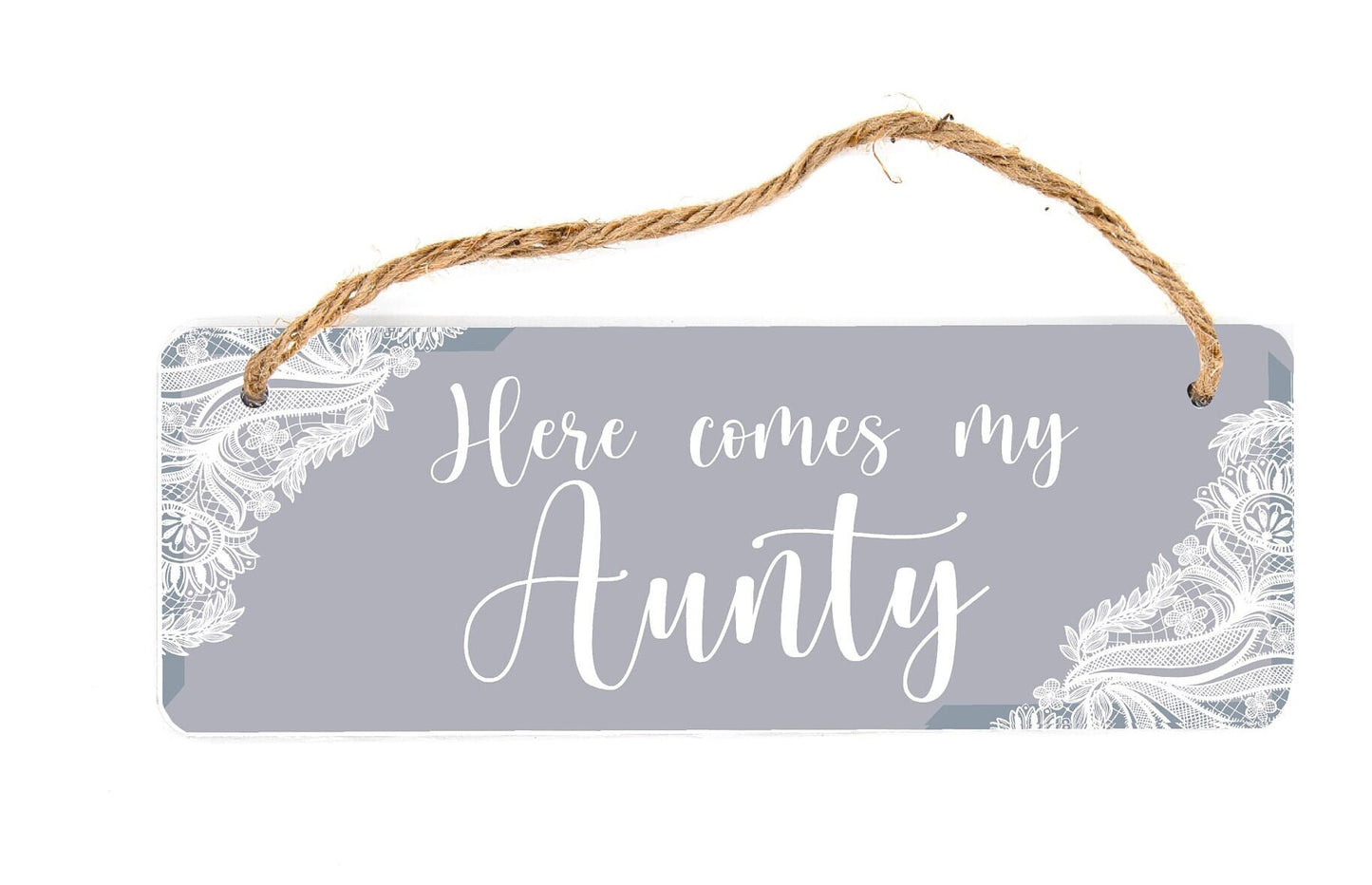 Personalised Here comes the Bride Sign on MDF