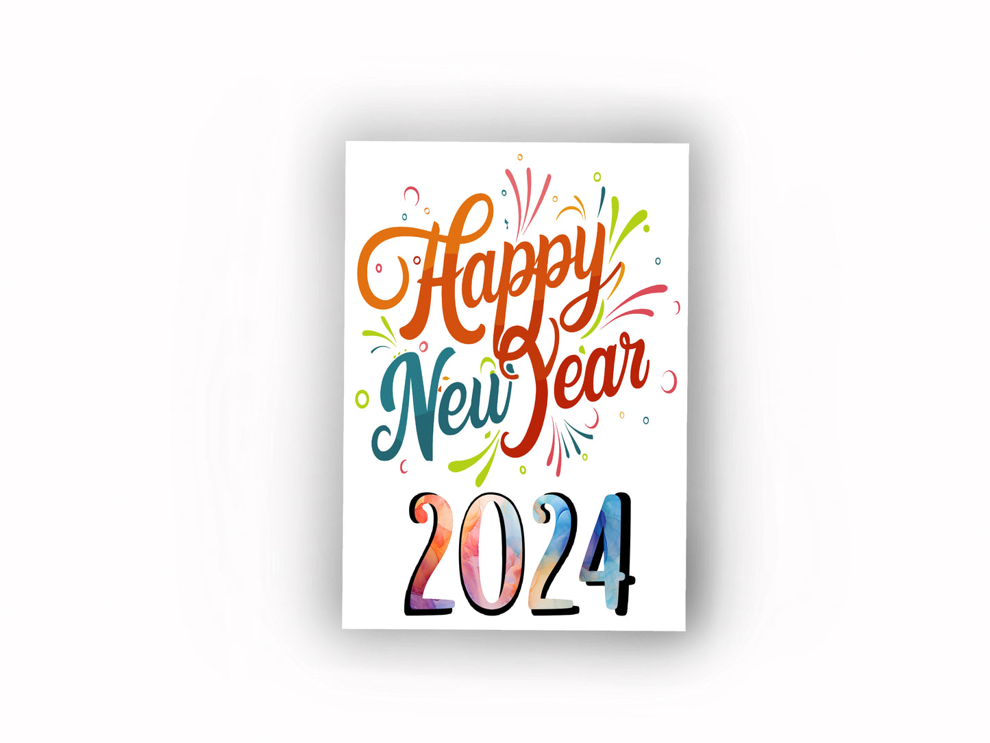 A5 Personalised Happy New Year card | New Year 2024