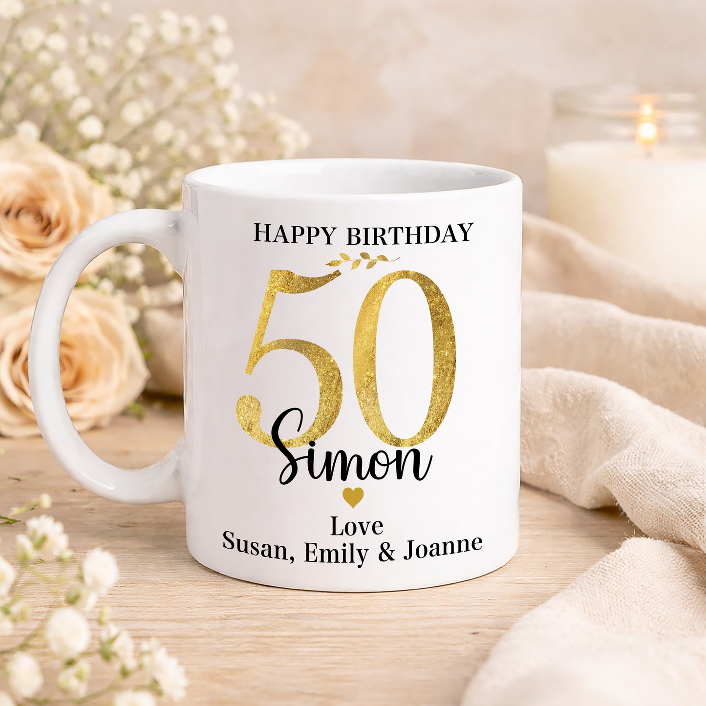 Personalised Birthday Mug Any Age | Custom Name Mug | Double Sided Print |  Birthday Gift | Gift for Her | Gift for Him |Custom Age Mug (Copy)