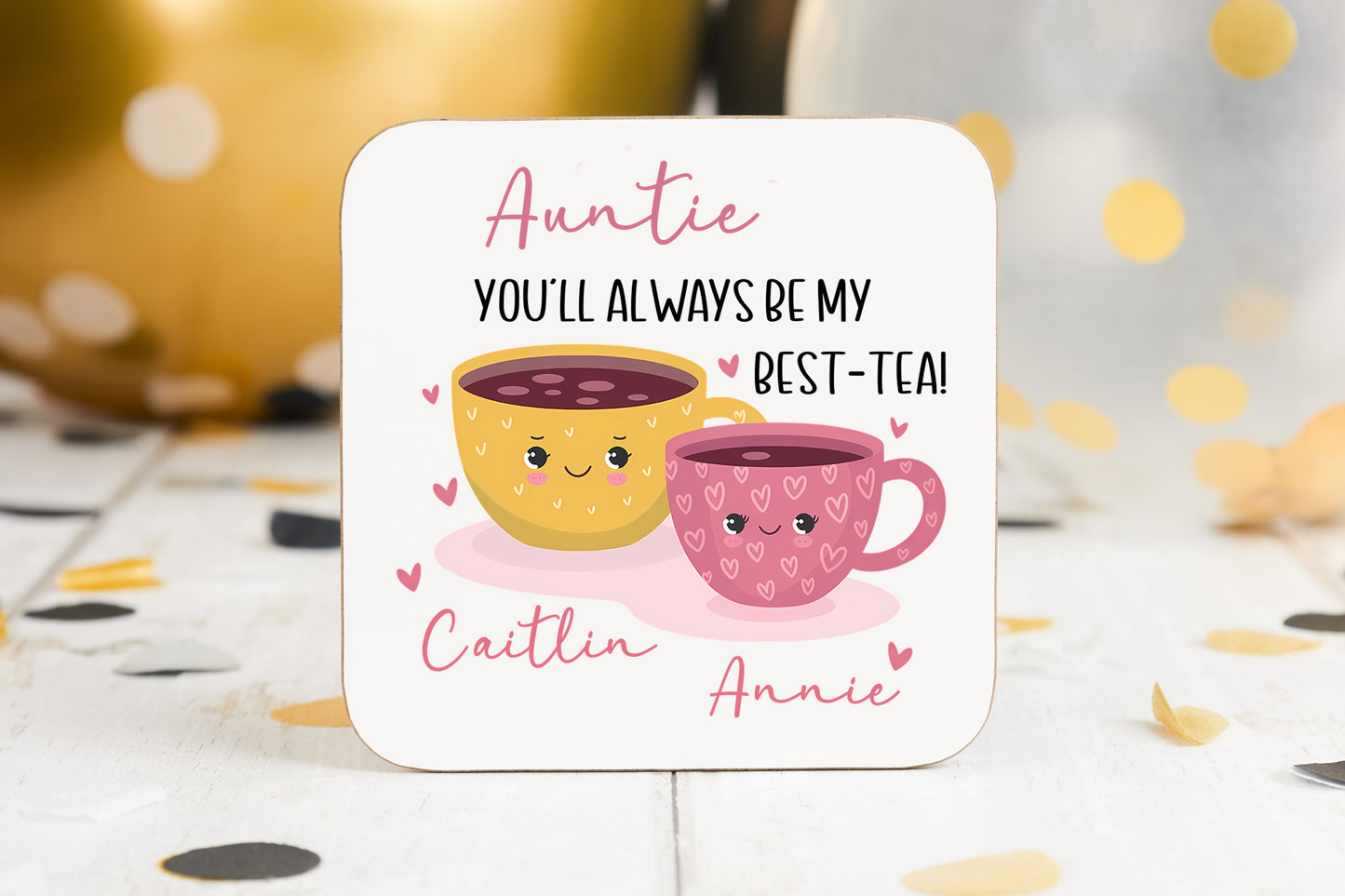 Personalised Best-Tea Mug • Custom Best Auntie Mug • Cute Tea Mug Gift with Names • Best Auntie Birthday Gift • Auntie Coffee Cup