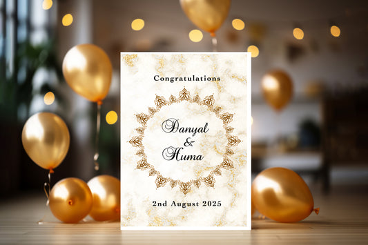 Personalised Congratulations Wedding Card | | Personalised Wedding Card | Nikkah Mubarak Card | Money Gift card for wedding | Shaadi Mubarak card