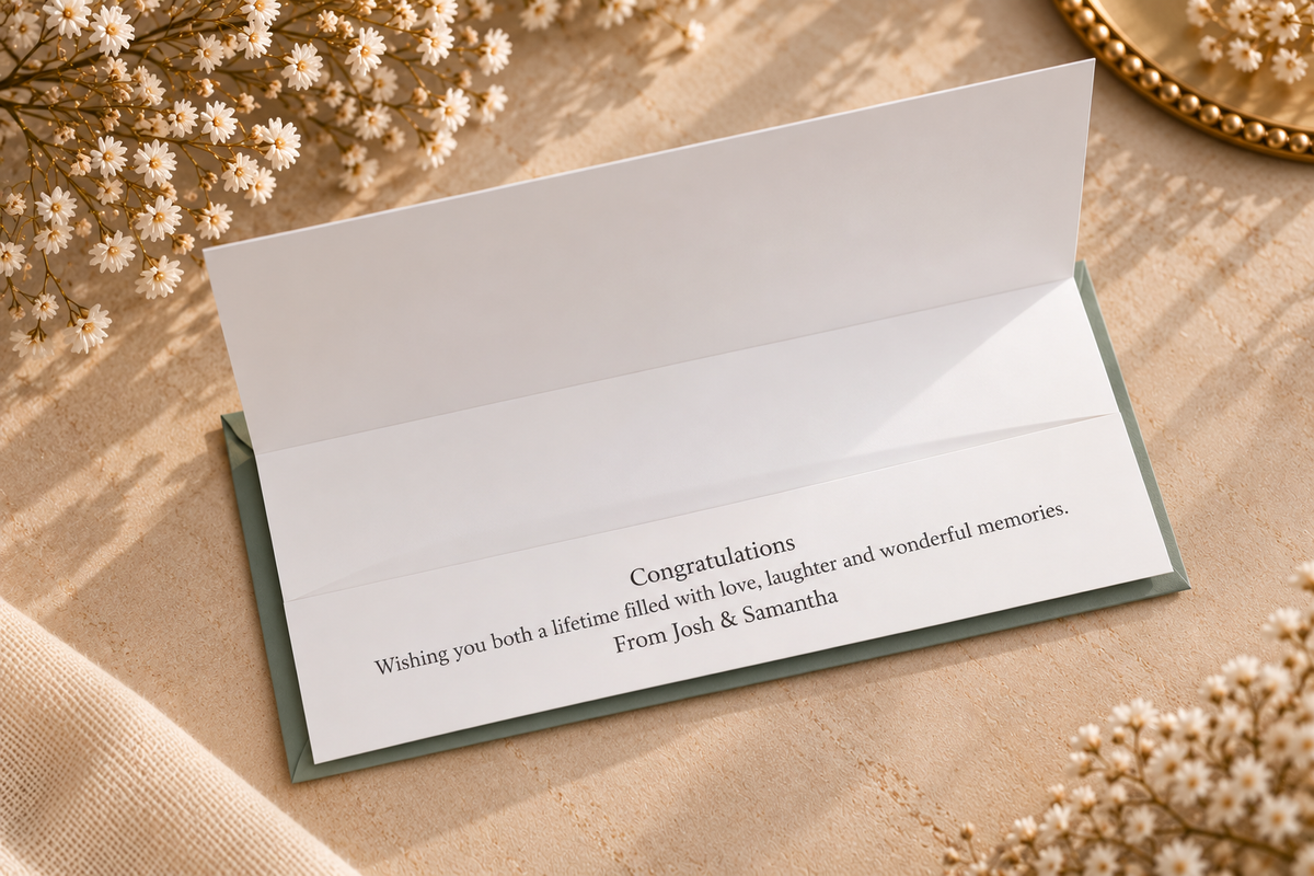 Personalised Wedding Money Wallet Card | Elegant Floral Wedding Gift Envelope