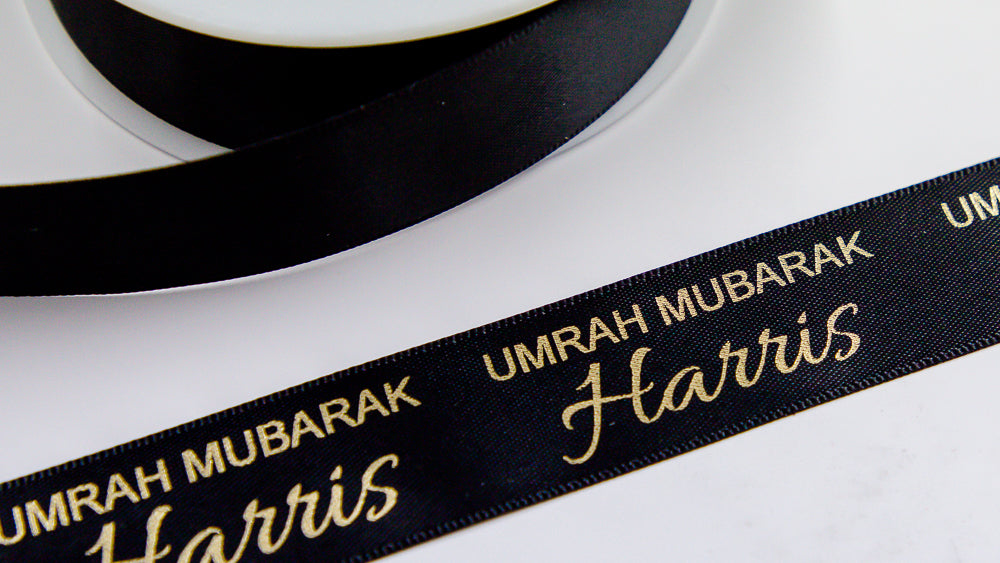 Custom Personalised Satin Ribbons in 10mm, 15mm, 25mm and 38mm Width – Perfect for Gifts, Crafting, and Special Occasions