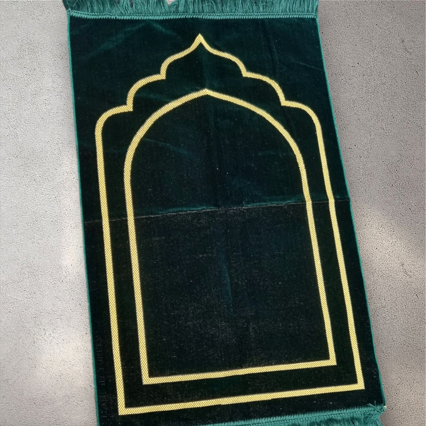 Luxury Gold Embroidered Prayer Mat – Elegant Islamic Gift, High-Quality Salah Mat