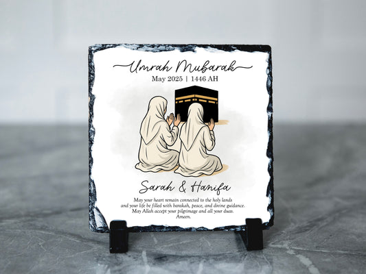 Personalised Umrah Mubarak Frame Gift | Umrah Gift for Two Ladies | Sister Gift | Mother and Daughter During Umrah | Friend Umrah Gift | Muslim Umrah Gift