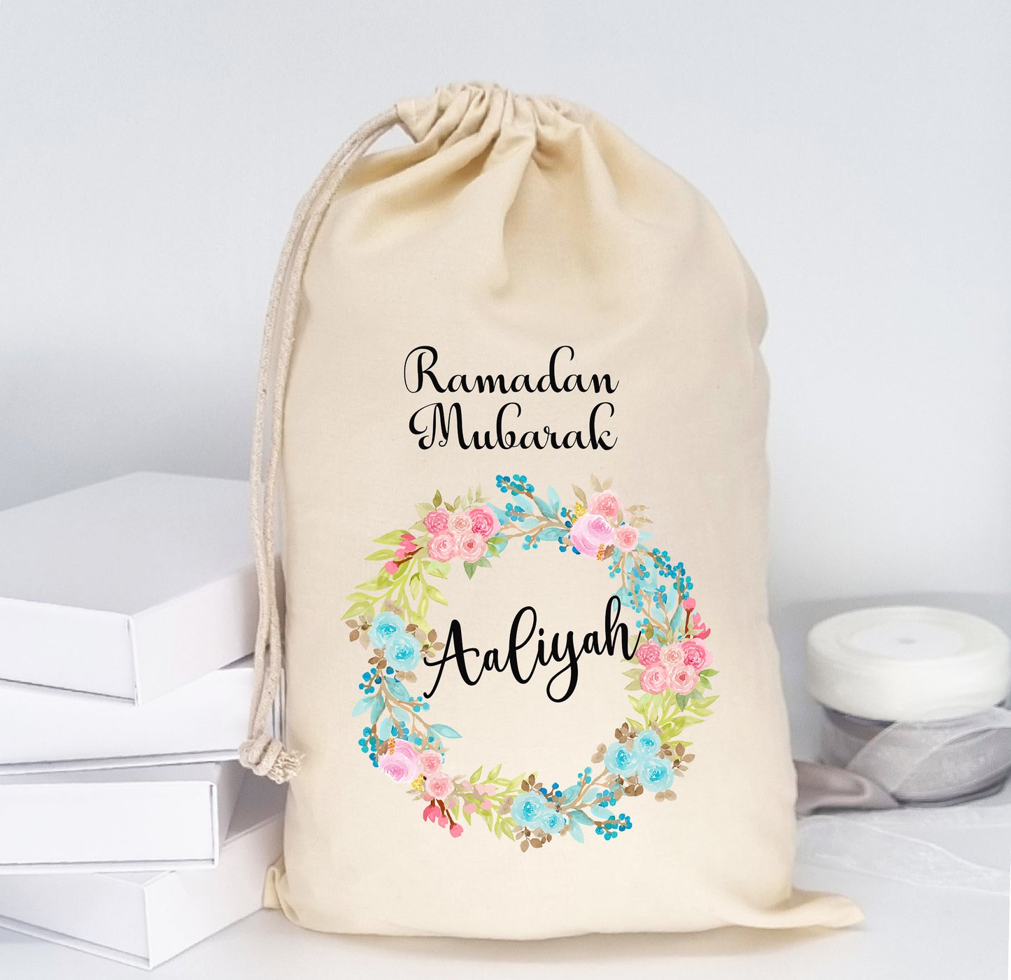 Personalised Floral Ramadan sack