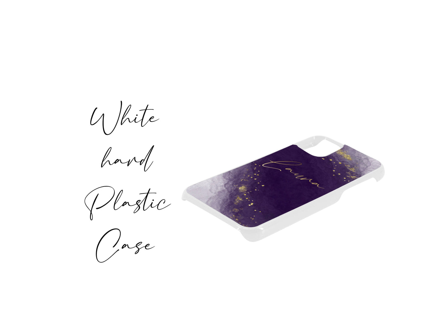 Personalised White Phone case | Hard Plastic White Case | Iphone | Samsung case