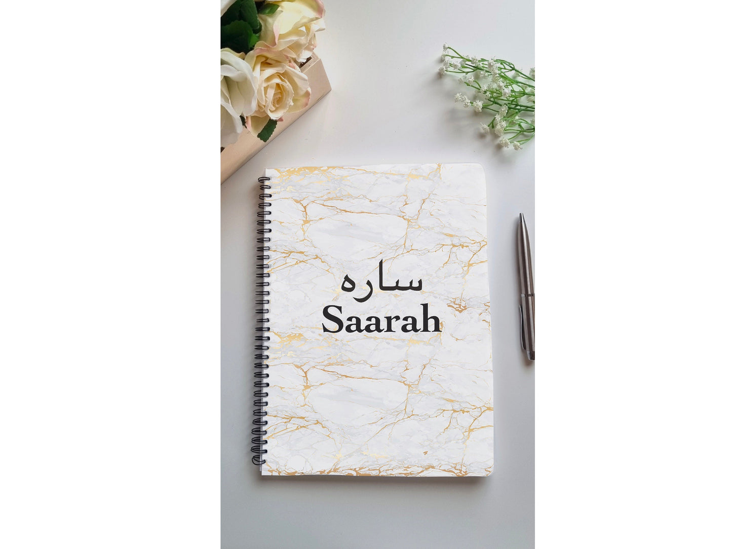 Personalised A4 Arabic Name Notepad | Wedding gift Notebook