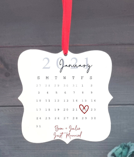 Personalised Hanging Couples Ornament
