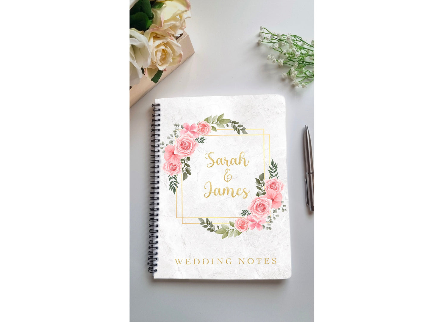 Personalised A4 Wedding Notes Notepad | wedding gift | Notebook