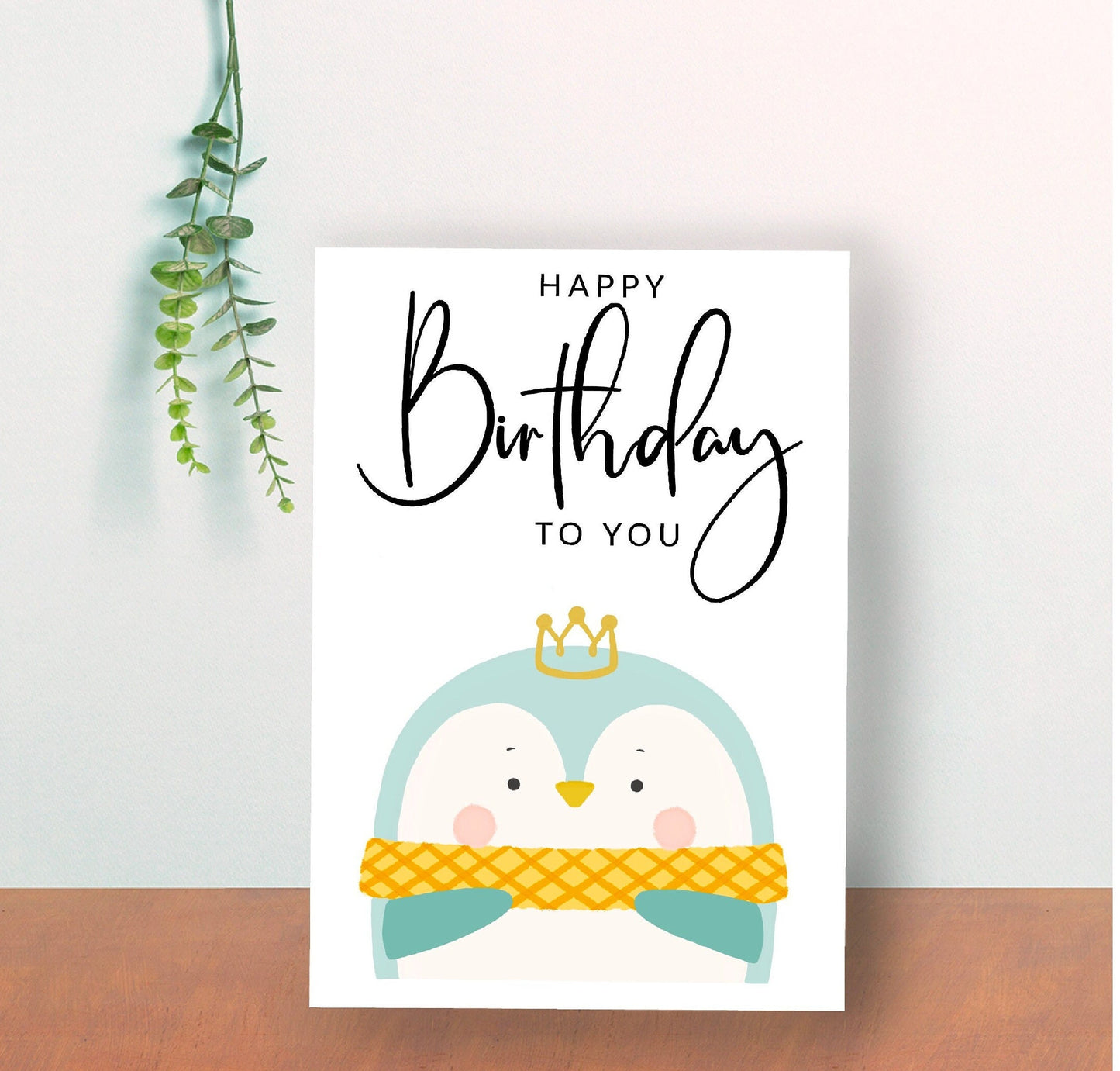 Personalised Happy Birthday Card | Penguin Card
